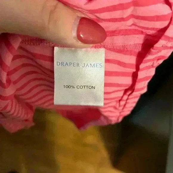 Draper James Pink Stripe Cam Smocked Dress Women’s 1X - Picture 3 of 5